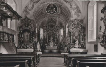Aschau-Sachrang - Pfarrkirche St. Michael - ca. 1955 Aschau-Sachrang - Pfarrkirche St. Michael - ca. 1955