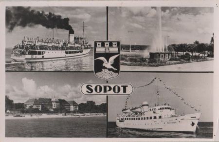 Polen - Sopot - 4 Teilbilder - ca. 1960 Polen - Sopot - 4 Teilbilder - ca. 1960