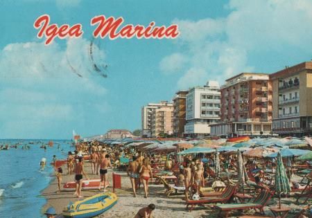 Italien - Igea Marina - Strand und Hotels - 1978 Italien - Igea Marina - Strand und Hotels - 1978