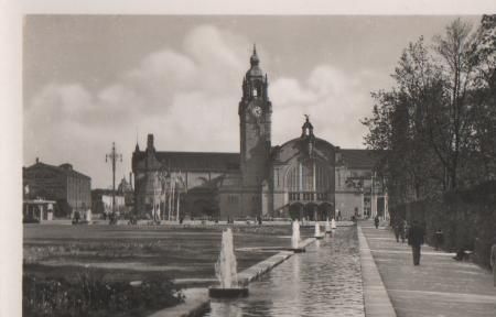 Wiesbaden - Hauptbahnhof - ca. 1955 Wiesbaden - Hauptbahnhof - ca. 1955