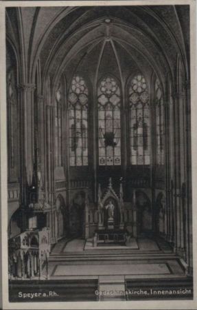 Speyer - Gedächtniskirche, Innenansicht - 1933 Speyer - Gedächtniskirche, Innenansicht - 1933