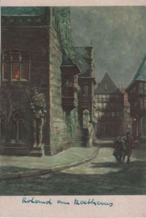 Halberstadt - Mondnacht am Holzmarkt - 1942 Halberstadt - Mondnacht am Holzmarkt - 1942