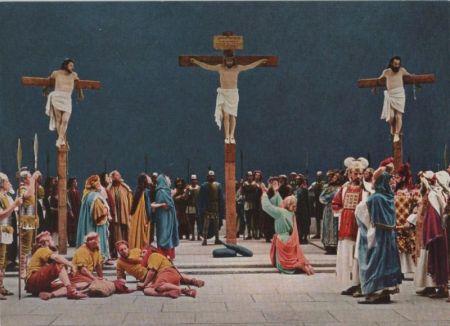 Oberammergau - Passionsspiele, Kreuzigung - ca. 1970 Oberammergau - Passionsspiele, Kreuzigung - ca. 1970