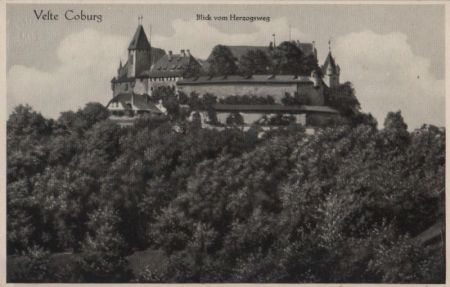 Coburg - Veste, Blick vom Herzogsweg - ca. 1955 Coburg - Veste, Blick vom Herzogsweg - ca. 1955