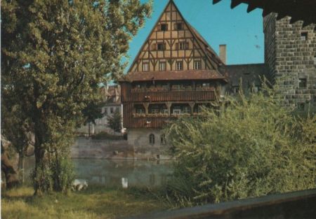 Nürnberg - Blick v. Henkersteg a.d. Weinstadel - ca. 1975 Nürnberg - Blick v. Henkersteg a.d. Weinstadel - ca. 1975