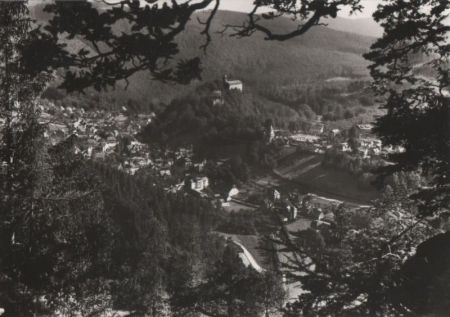 Schwarzburg - Blick vom Trippstein - ca. 1985 Schwarzburg - Blick vom Trippstein - ca. 1985
