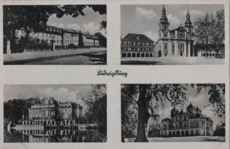 Ludwigsburg - 4 Teilbilder - 1953 Ludwigsburg - 4 Teilbilder - 1953