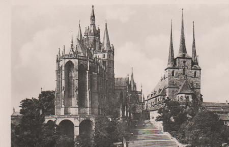 Erfurt - Dom und Severikirche - ca. 1955 Erfurt - Dom und Severikirche - ca. 1955