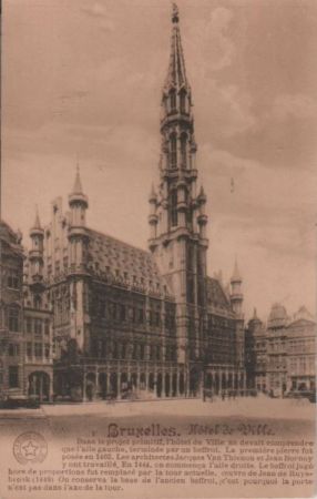 Belgien - Brüssel - Bruxelles - Hotel de Ville - ca. 1935 Belgien - Brüssel - Bruxelles - Hotel de Ville - ca. 1935