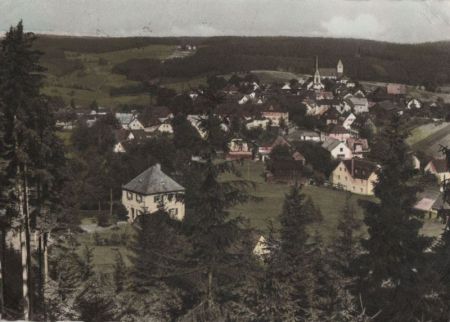 Bischofsgrün - Blick vom Hügelfelsen - 1957 Bischofsgrün - Blick vom Hügelfelsen - 1957