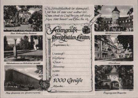 Bad Rothenfelde - u.a. Eingang zum Kurgarten - ca. 1965 Bad Rothenfelde - u.a. Eingang zum Kurgarten - ca. 1965