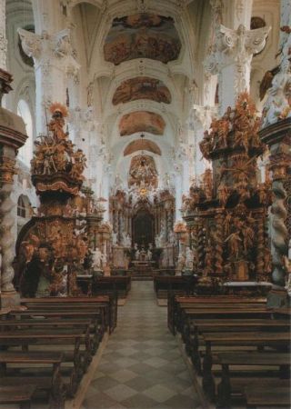 Neuzelle - Innenraum der Klosterkirche - ca. 1985 Neuzelle - Innenraum der Klosterkirche - ca. 1985