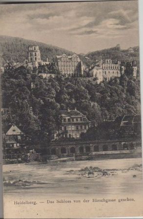 Heidelberg - Schloss von Hirschgasse - ca. 1935 Heidelberg - Schloss von Hirschgasse - ca. 1935