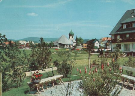 Hinterzarten - Ansicht mit Kirche Maria in der Zarten - 1972 Hinterzarten - Ansicht mit Kirche Maria in der Zarten - 1972