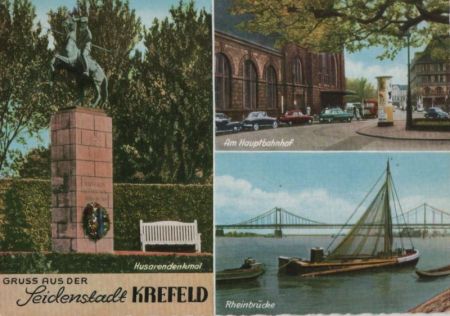 Krefeld - u.a. Rheinbrücke - 1960 Krefeld - u.a. Rheinbrücke - 1960