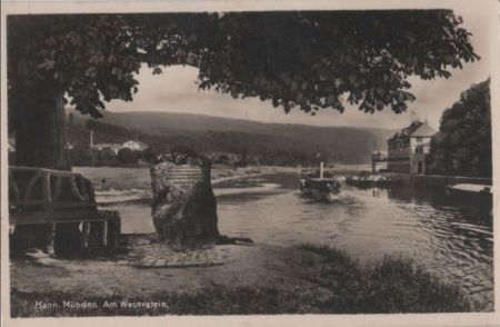 Hann. Münden - Am Weserstein - ca. 1930 Hann. Münden - Am Weserstein - ca. 1930
