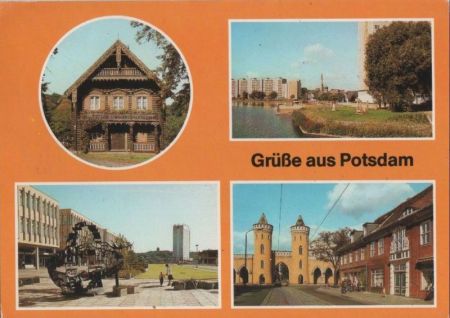 Potsdam - u.a. Metallplastik in der Friedrich-Ebert-Straße - 1987 Potsdam - u.a. Metallplastik in der Friedrich-Ebert-Straße - 1987
