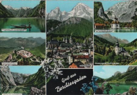 Berchtesgaden - u.a. Malerwinkel mit Steinernem Meer - 1964 Berchtesgaden - u.a. Malerwinkel mit Steinernem Meer - 1964