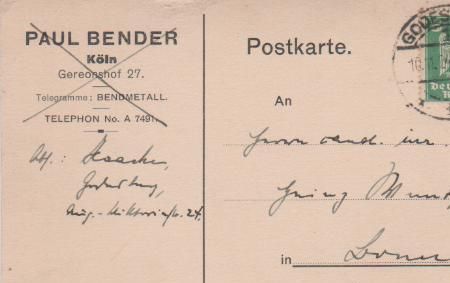 Bonn - gelaufen 1924 - 1924 Bonn - gelaufen 1924 - 1924