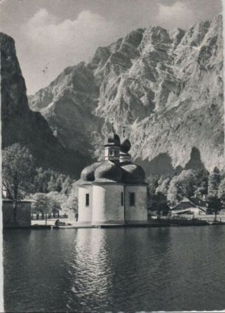Schönau - St. Bartholomä - mit Watzmann-Ostwand - ca. 1965 Schönau - St. Bartholomä - mit Watzmann-Ostwand - ca. 1965