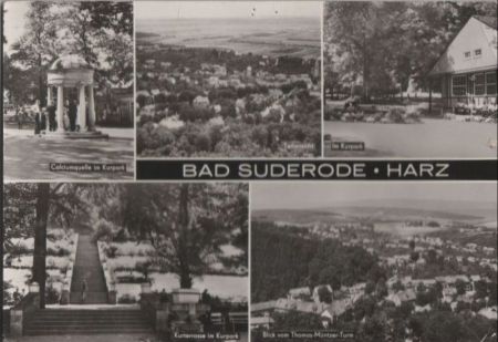 Bad Suderode - u.a. Blick zum Thomas-Müntzer-Turm - ca. 1985 Bad Suderode - u.a. Blick zum Thomas-Müntzer-Turm - ca. 1985