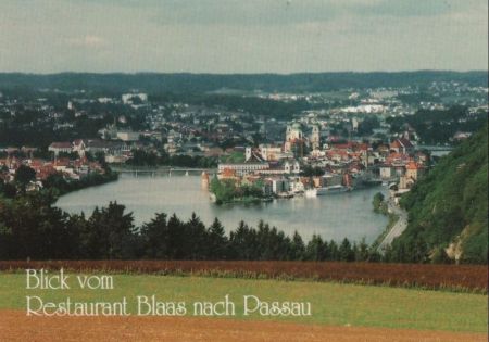 Passau - Blick vom Restaurant Blaas - ca. 1980 Passau - Blick vom Restaurant Blaas - ca. 1980