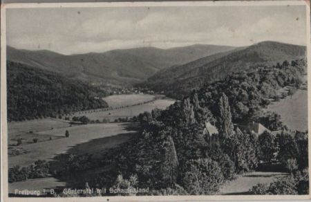Freiburg-Günterstal - mit Schauinsland - 1933 Freiburg-Günterstal - mit Schauinsland - 1933