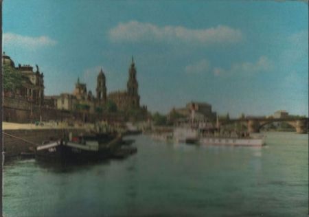 Dresden - Elbansicht mit Brühlscher Terrasse - 1967 Dresden - Elbansicht mit Brühlscher Terrasse - 1967