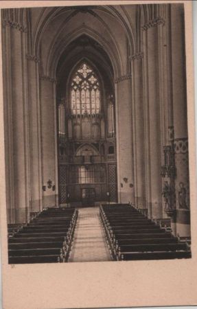 Marburg - St. Elisabethkirche, Inneres vom Lettner aus - ca. 1950 Marburg - St. Elisabethkirche, Inneres vom Lettner aus - ca. 1950