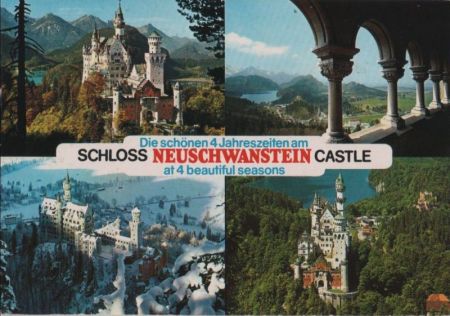 Schwangau Neuschwanstein - 4 Teilbilder - 1985 Schwangau Neuschwanstein - 4 Teilbilder - 1985