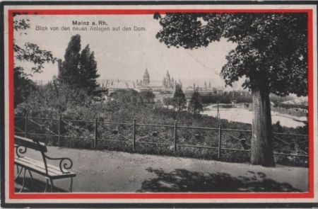 Mainz - Blick von den neuen Anlagen zum Dom - ca. 1935 Mainz - Blick von den neuen Anlagen zum Dom - ca. 1935