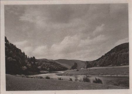 Flusskurven in Landschaft - ca. 1950 Flusskurven in Landschaft - ca. 1950
