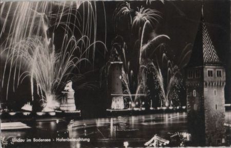 Lindau - Hafenbeleuchtung - 1955 Lindau - Hafenbeleuchtung - 1955