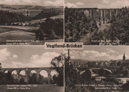 Vogtland-Brücken - u.a. Syratalbrücke - 1967 Vogtland-Brücken - u.a. Syratalbrücke - 1967