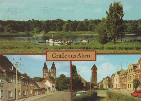 Aken - u.a. Elbfähre - 1989 Aken - u.a. Elbfähre - 1989