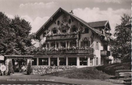 Kochel am See - Hotel Schmied vom Kochel - 1955 Kochel am See - Hotel Schmied vom Kochel - 1955