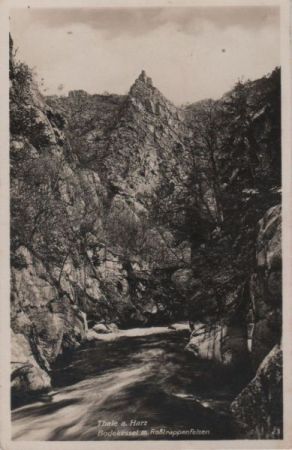 Thale - Bodekessel mit Roßtrappenfelsen - 1938 Thale - Bodekessel mit Roßtrappenfelsen - 1938