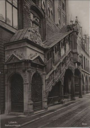 Lübeck - Rathaustreppe - ca. 1935 Lübeck - Rathaustreppe - ca. 1935