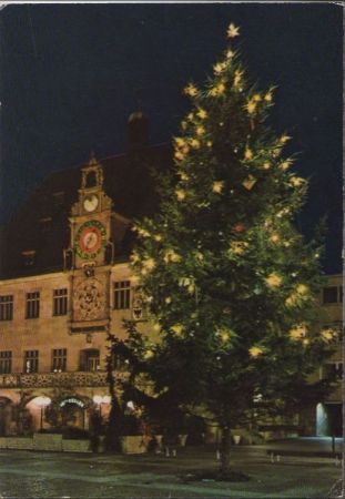 Heilbronn - Rathaus, Weihnachtsstimmung - 1985 Heilbronn - Rathaus, Weihnachtsstimmung - 1985