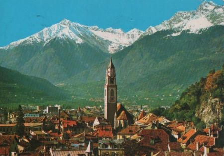 Italien - Meran - Merano - Blick gegen Zielspitze - 1990 Italien - Meran - Merano - Blick gegen Zielspitze - 1990