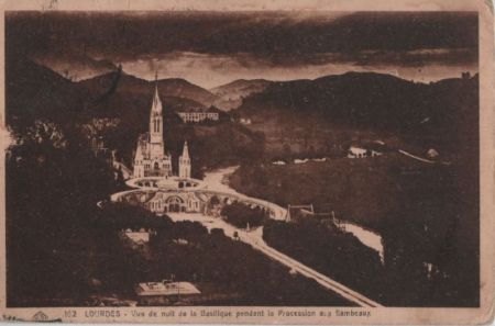 Frankreich - Lourdes - Vue de nuit - ca. 1930 Frankreich - Lourdes - Vue de nuit - ca. 1930