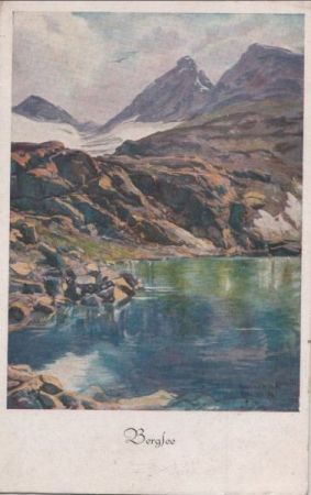 Bergsee gezeichnet Bergsee gezeichnet