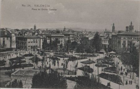Spanien - Valencia - Plaza de Emilio Castelar - ca. 1935 Spanien - Valencia - Plaza de Emilio Castelar - ca. 1935