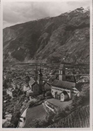 Schweiz - Chur - St. Luzi mit Calanda - ca. 1965 Schweiz - Chur - St. Luzi mit Calanda - ca. 1965
