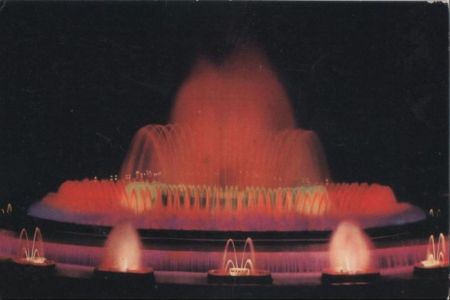 Spanien - Barcelona - Fuente de Montjuich, nocturna - ca. 1980 Spanien - Barcelona - Fuente de Montjuich, nocturna - ca. 1980