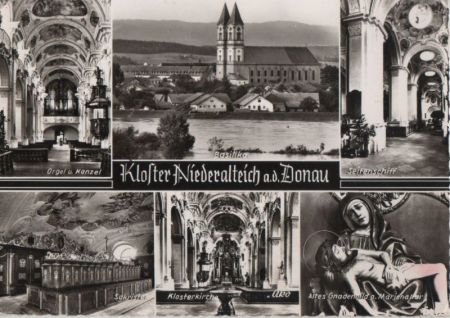 Niederalteich - Kloster, u.a. Seitenschiff - 1970 Niederalteich - Kloster, u.a. Seitenschiff - 1970