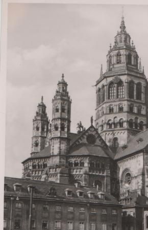 Mainz am Rhein - Mainz - Dom - Westtürme - ca. 1955 Mainz am Rhein - Mainz - Dom - Westtürme - ca. 1955