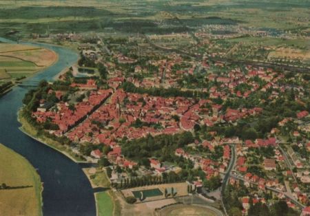 Nienburg (Weser) - Luftaufnahme - 1969 Nienburg (Weser) - Luftaufnahme - 1969