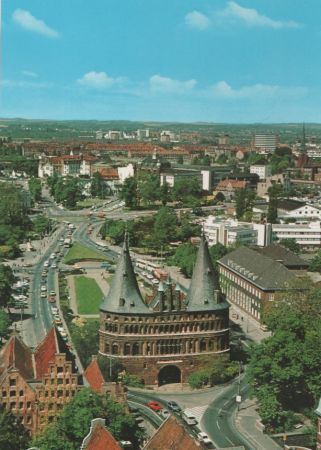 Lübeck - Holstentor vom Aussichtsturm - ca. 1995 Lübeck - Holstentor vom Aussichtsturm - ca. 1995