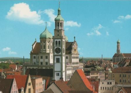 Augsburg - Perlachturm u. Rathaus - ca. 1995 Augsburg - Perlachturm u. Rathaus - ca. 1995